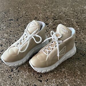 Prada re nylon high top sneakers